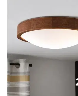 Svietidlá BRILAGI - LED stropné svietidlo CARVALHO SLIM 2xE27/15W/230V dub čerešňa pr. 37 cm 8590828607144
