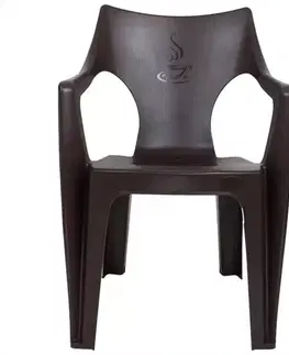Záhradné plastové kreslá Záhradná stolička Cati hnedá