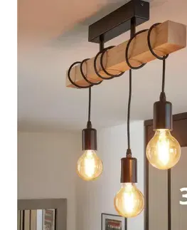 Svietidlá Eglo 43511 - LED Prisadený luster TOWNSHEND 3xE27/60W/230V 43511