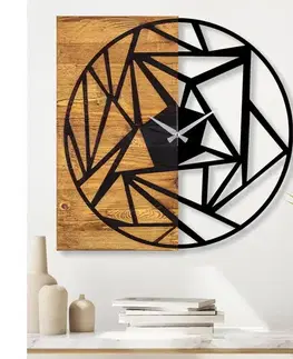 Predlžovacie káble  Nástenné hodiny 60x58 cm 1xAA drevo/kov 539TNL1136