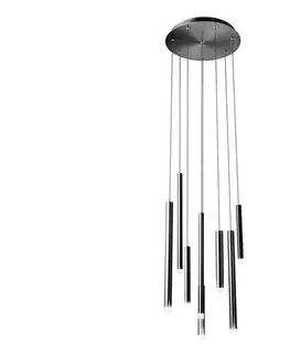 Svietidlá Redo 01-2052 - LED Luster na lanku MADISON 8xLED/4W/230V čierna 01-2052