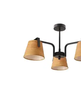 Svietidlá  Luster na tyči AMBERG 3xE14/40W/230V hnedá 33-38302