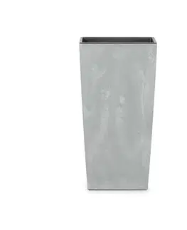 Kvetináče a truhlíky NABBI DURS240E plastový kvetináč 24 cm sivý betón