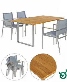 Záhradné jedálenské sety Záhradný jedálenský set 4+1 D4932 Dekorhome