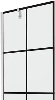 Sprchové dvere MEXEN/S - Next vaňová zástena FIX 70 x 150, čierna dekor, chróm 895-070-000-00-77-01