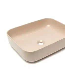 Umývadlá Umývadlo na dosku SAT Infinitio 50x39 cm hnedá mat bez prepadu SATINF5039LBRM SATINF5039LBRM