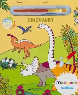 Nalepovačky, vystrihovačky, skladačky Maľovanie vodou: Dinosauri