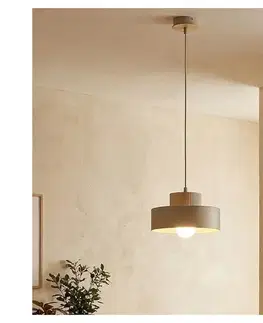 Svietidlá EMIBIG Luster na lanku KIVI 1xE27/15W/230V, béžový 1668/1S