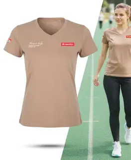 Dámske tričká Dámske tričko inSPORTline Signature mocca - S