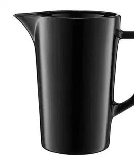 Dekoratívne vázy Kinekus Džbán s uchom, 1,2L, sklenený, čierny