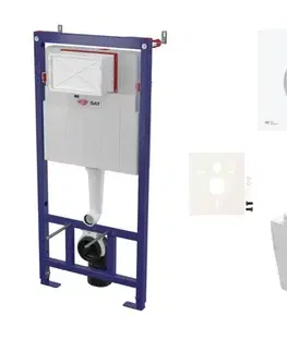 Záchody Cenově zvýhodněný závěsný WC set SAT do lehkých stěn / předstěnová montáž + WC SAT Infinitio SIKOSSIN76K SIKOSSIN76K