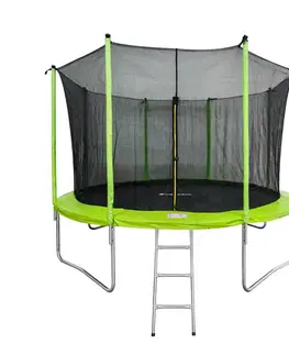 Trampolíny Trampolína s ochrannou sieťou a schodmi inSPORTline Irbiso 366 cm