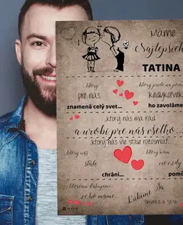 Tabuľky s venovaním (darčeky) Darček ku dňu otcov - Tabuľka pre najlepšieho tatika