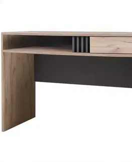 Moderné kancelárske stoly Písací stôl Allmo AL9 dub estana svetlý/antracit