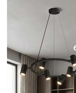Svietidlá BRILAGI - LED RGBW Stmievateľný luster na lanku SELE 6xGU10/6,5W/230V čierna BG5278+AI2323