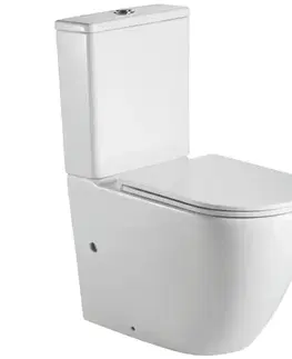 WC kombi WC bezokrajové  Igar + doska s pomalým sklápaním