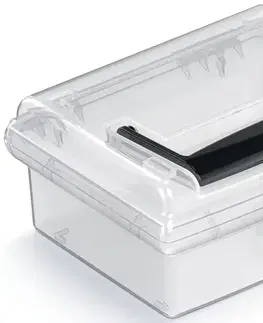 Úložné boxy NABBI NUF1L plastový úložný box priehľadná / čierna