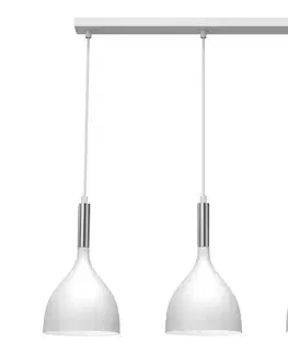 Svietidlá  Luster na lanku NOAK 3xE27/15W/230V biela/chróm 3900