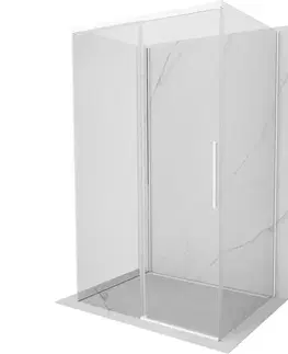 Sprchovacie kúty MEXEN/S - Rox-3S sprchovací kút 3 stenný, posuvný 140 x 95, transparent, biela 8C2-140-095-20-00-3S