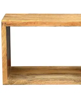Regály a poličky Polica na stenu Devi 50x30x22 indický masív mango
