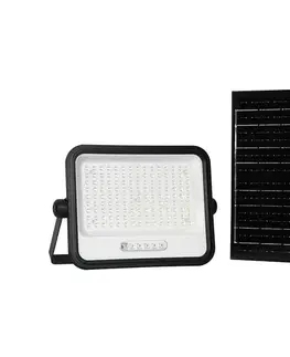 LED osvetlenie  LED stmievateľný solárny reflektor LED/300W/3,2V IP65 15000 mAh čierny + diaľkové ovládanie 24085
