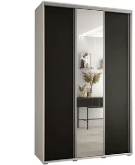 Šatníkové skrine Skriňa 45 Canaris 3 170 biela/čierna/silver