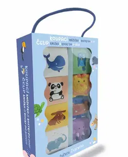 Leporelá, krabičky, puzzle knihy Čľup knižka a kocky do kúpeľa: Zvieratá
