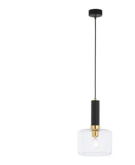 Svietidlá Jupiter 1846 - VA1 - Luster na lanku VANES 1xE27/60W/230V mosadz/čierna 1846