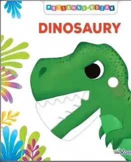 Leporelá, krabičky, puzzle knihy Potiahni a objav - Dinosaury
