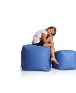 Sedacie vaky a kocky Sedací vak taburetka malá modrá TiaHome