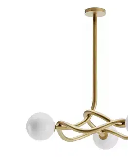 Svietidlá Redo 01-3256 - Luster na tyči CONFUSIO 3xE14/28W/230V pr. 76 cm zlatá 01-3256
