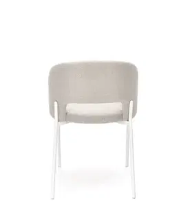 Jedálenské stoličky HALMAR K486 jedálenská stolička béžová / biela