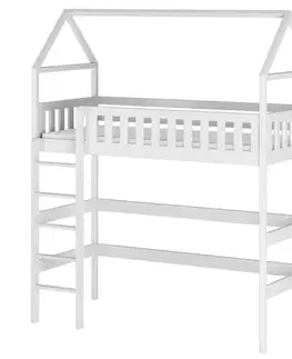 Poschodové postele Posteľ Domček Otylia 90x200 biela