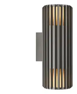 Svietidlá Nordlux - Vonkajšie nástenné svietidlo ALUDRA 2xE27/15W/230V IP54 antracit 2418121250