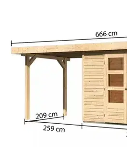 Zahradné domčeky Drevený záhradný domček RETOLA 5 Lanitplast