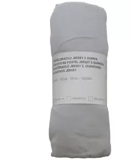 Bytový textil Prestieradlo jersey s gumkou šedé 160x200