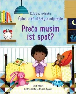 Leporelá, krabičky, puzzle knihy Kuk pod okienko: Prečo musím ísť spať? - Katie Daynes,Marta Alvarez Miguens