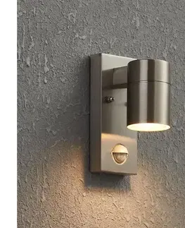 Svietidlá Eglo 99569 - LED Vonkajšie nástenné svietidlo so senzorom RIGA 1xGU10/3W/230V IP44 99569