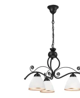 Svietidlá  Luster na reťazi RETRO II 3xE27/60W/230V čierna LM 3.51/czarny mat