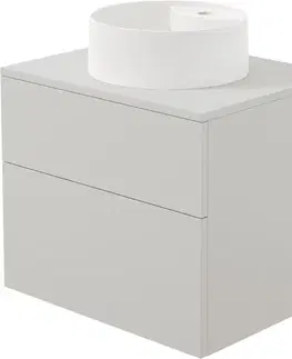 Kúpeľňový nábytok DEANTE - Prizma cashmere kúpeľňová skrinka, s granitovým umývadlom - 360 mm; SDKB6SAU4B