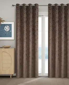 Závesy do spálne Záves na priechodkách NELA YC11934/280G/05/140x250 hnedý