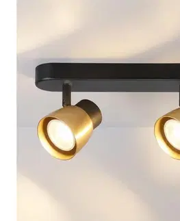 Svietidlá BRILAGI - Bodové svietidlo NUGGET 2xGU10/30W/230V čierna/zlatá WO-OEM-25CF-D02-BG