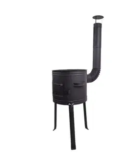 Outdoorové kotlíky Kinekus Kotlina bez kotlíka, plechová, priemer 45cm, čierna