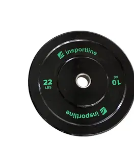 Oceľové kotúče Bumper Plate lite Gumový kotúč inSPORTline Bumper Plate Lite 10 kg 50 mm