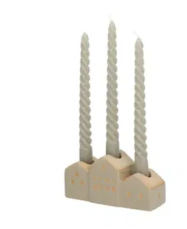 Svietniky Svietnik Hauses 13x5x7cm beige