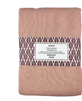 Záclony do obývačky Záclona na páske Dolly polyester svetloružový 140x180 (x2) Merkury Home