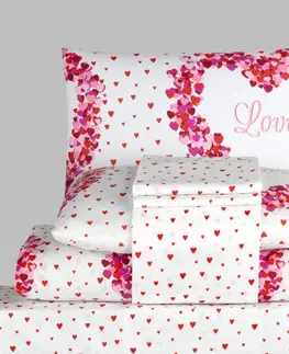 Obliečky Obliečky bavlnené Romance ružové 200x140cm+90x70cm TiaHome