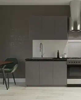 Kuchynské linky SiLVER jednoduchá kuchynská linka 200 cm, sivá