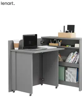 Detské stoly a stolíky Dig-net nábytok Posuvný stôl Lenart WORK CONCEPT CW-2L slim | ľavá Farba: Sivá
