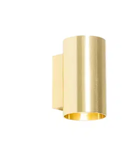 Nástenné osvetlenie Inteligentná nástenná lampa zlatá okrúhla vrátane 2 Wifi GU10 - Sandy